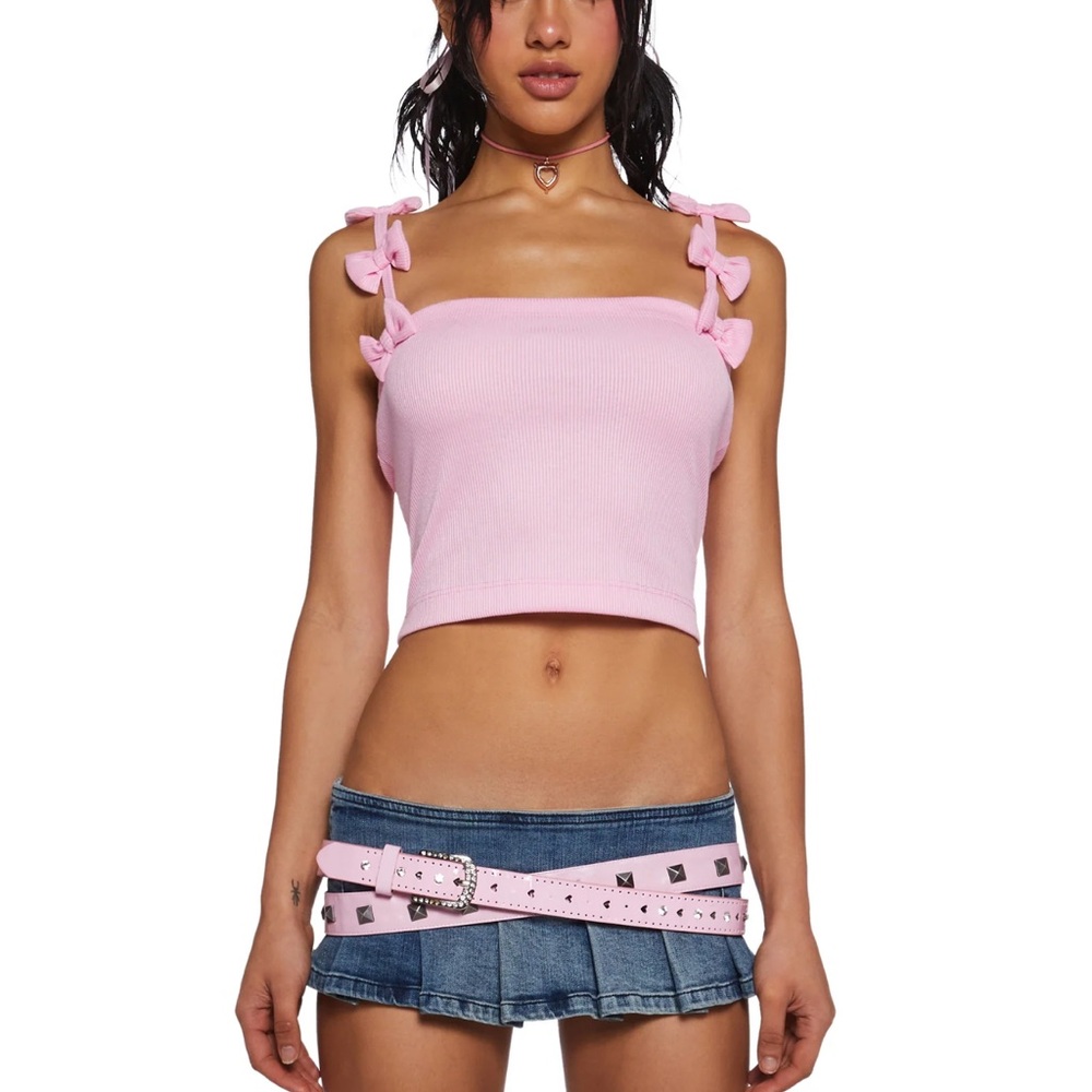 Dolls Kill Sugar Thrillz Pink Tank Top